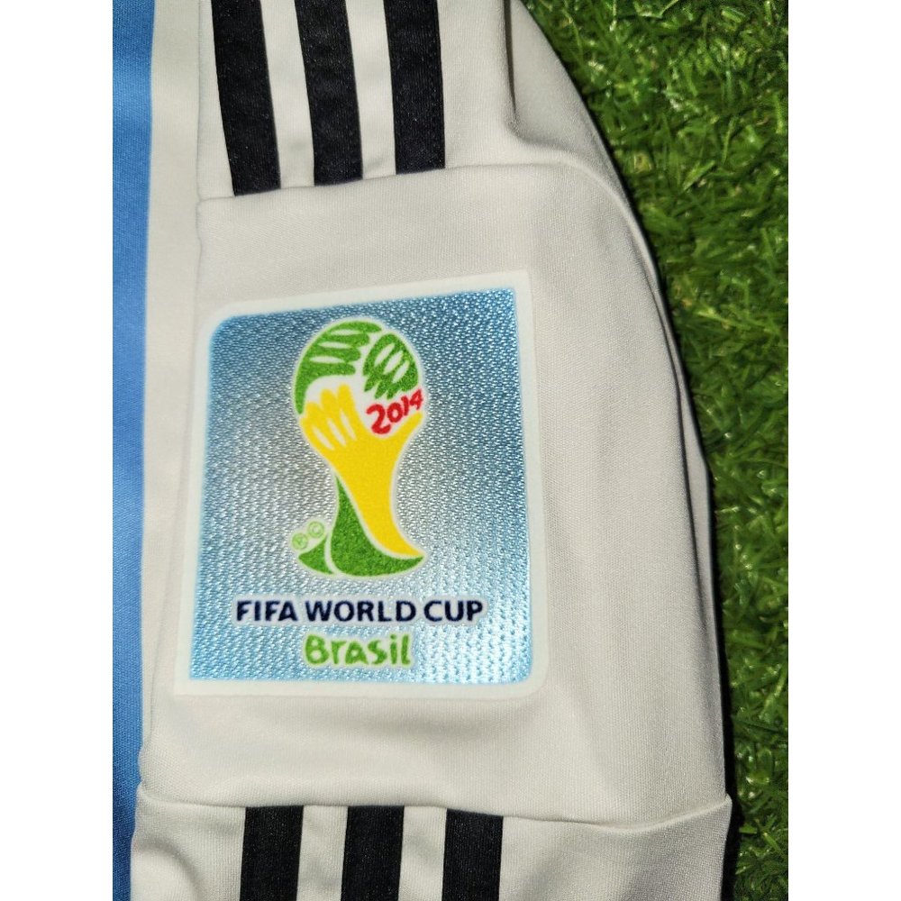 Messi Argentina 2014 WORLD CUP SEMIFINAL Long Sleeve Soccer Jersey Shirt M - Picture 7 of 10
